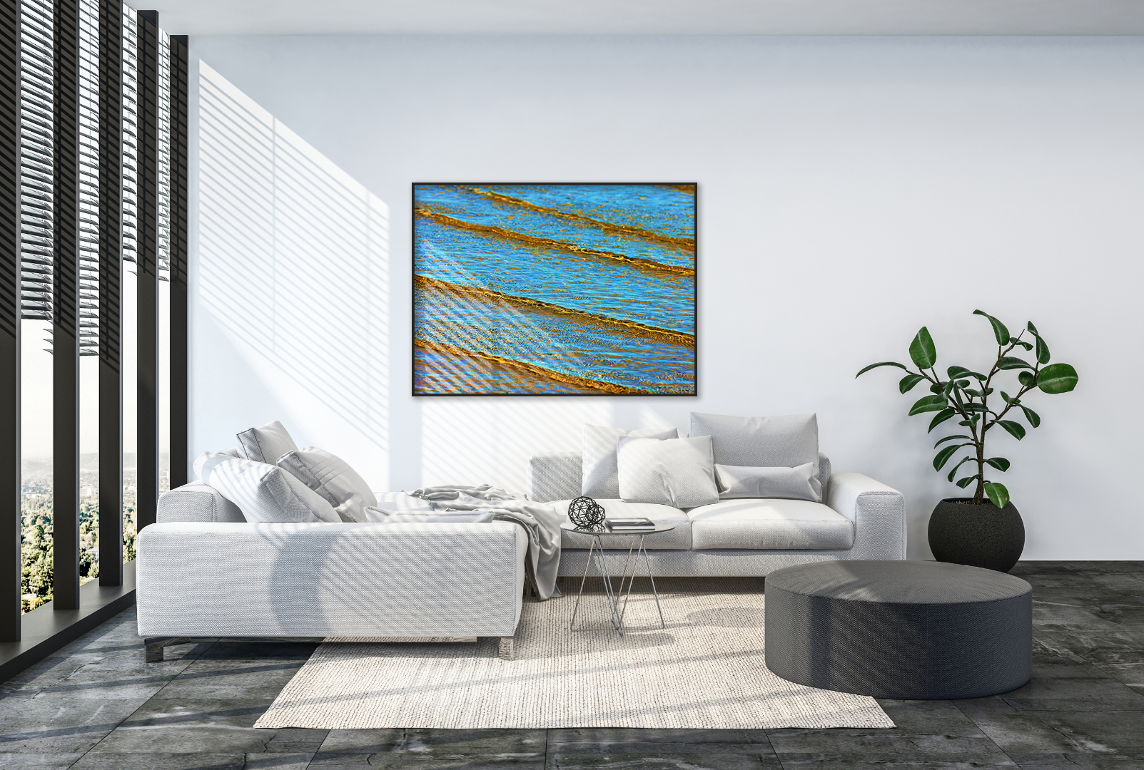 Scarlet Ripples original abstract contextualised office art modern decor photo print by Blair Montague Drake